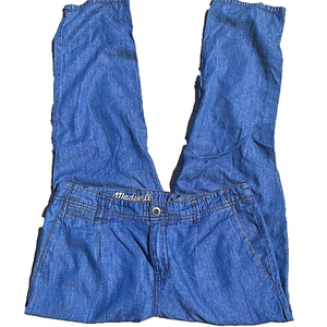 MADEWELL thin cotton denim trousers. High rise, straight leg. Size 28